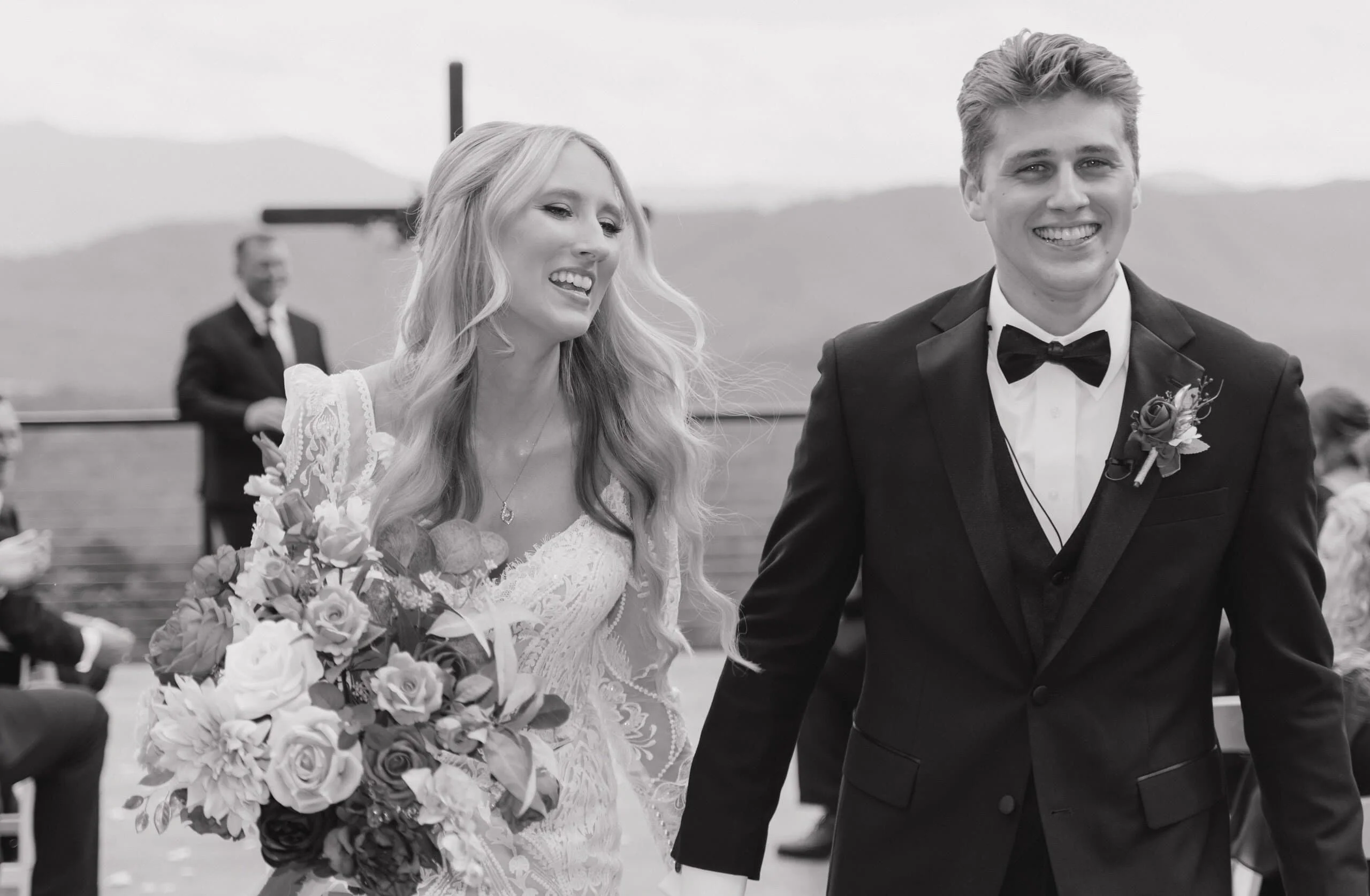 Happy just got married moment