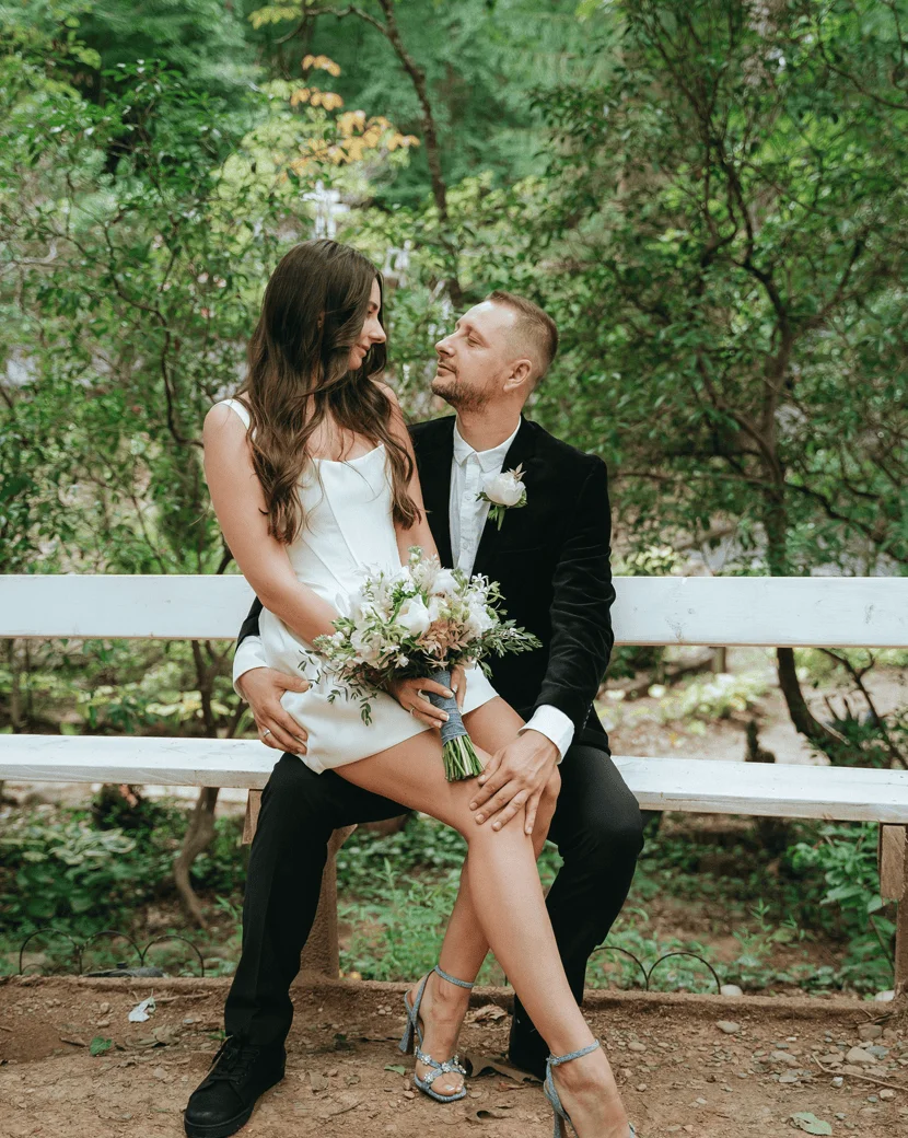 Couple getting married at Magnolia venue