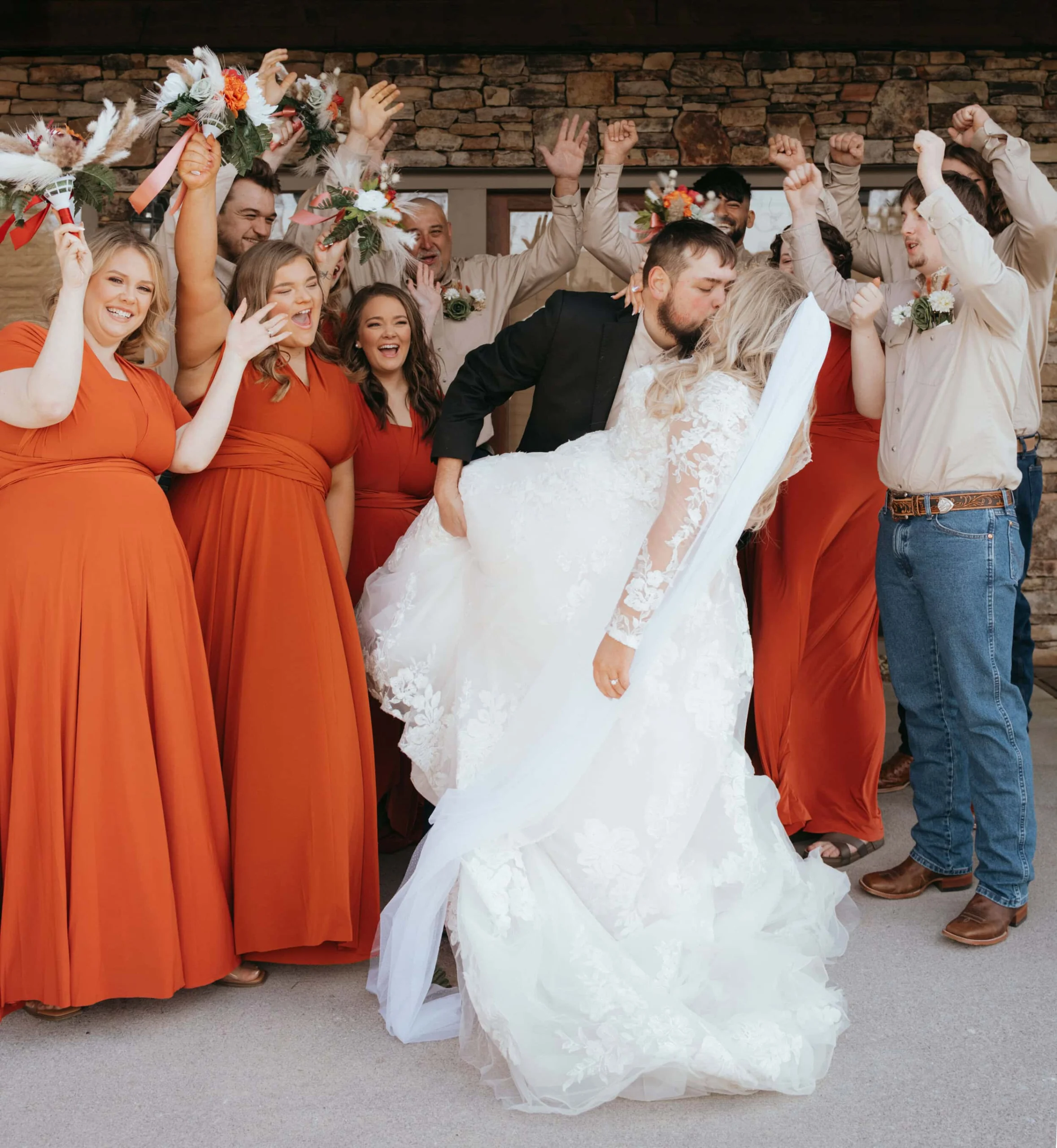 Couple getting married at Magnolia venue