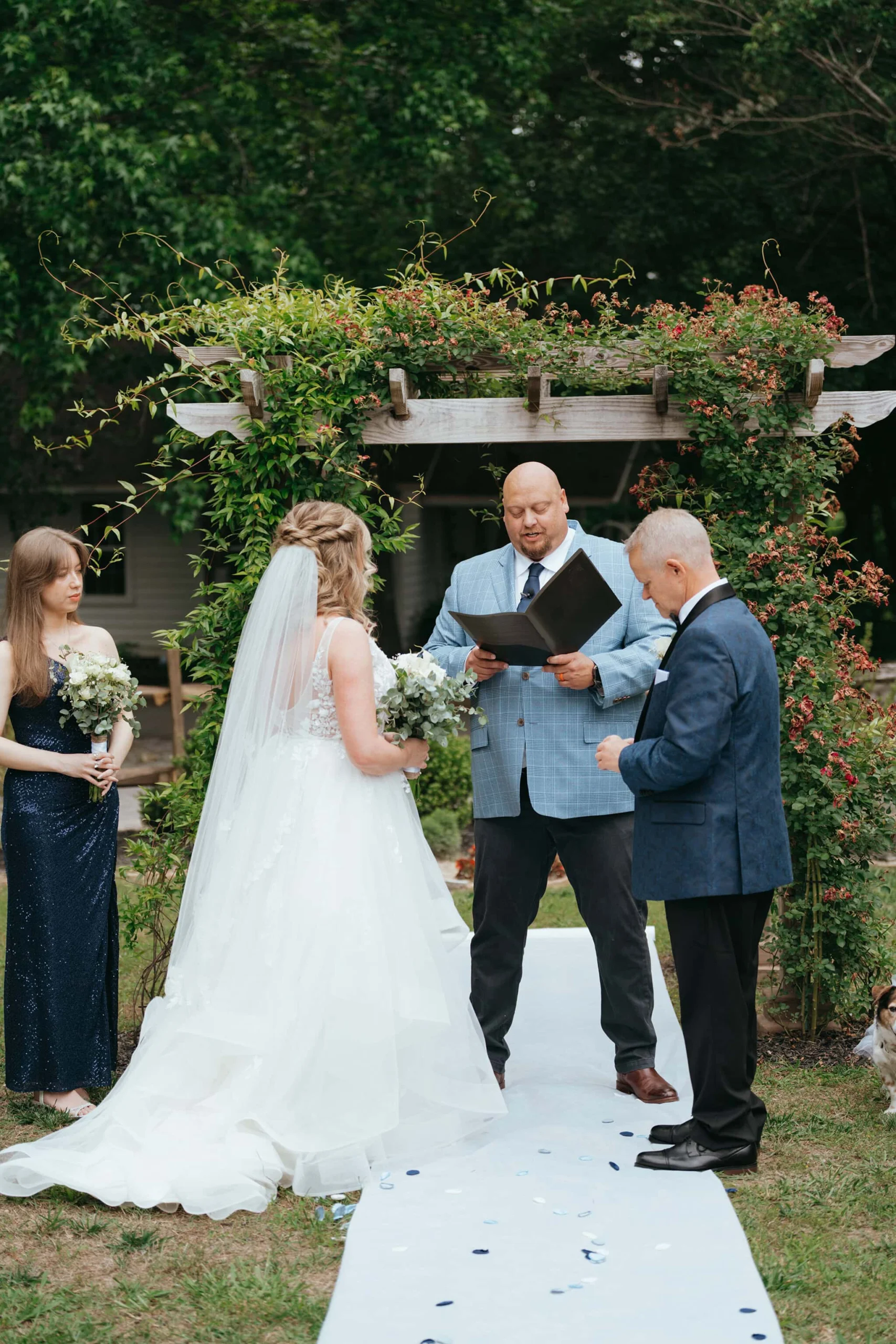 Couple getting married at Magnolia venue