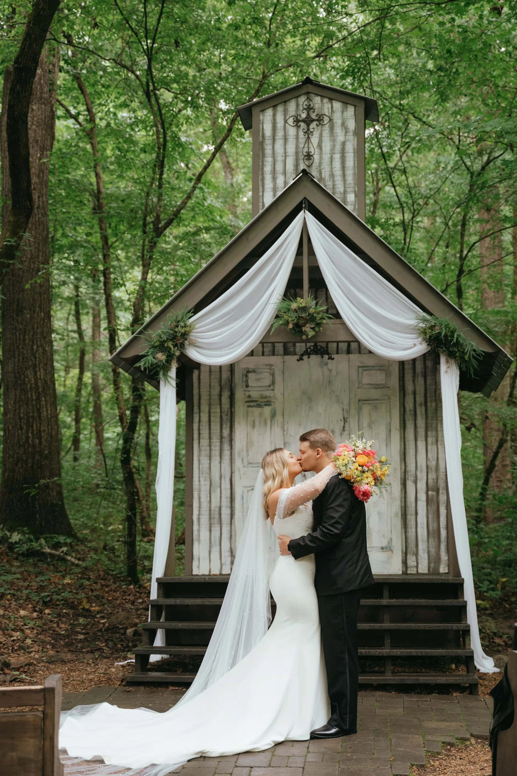 Couple getting married at Magnolia venue