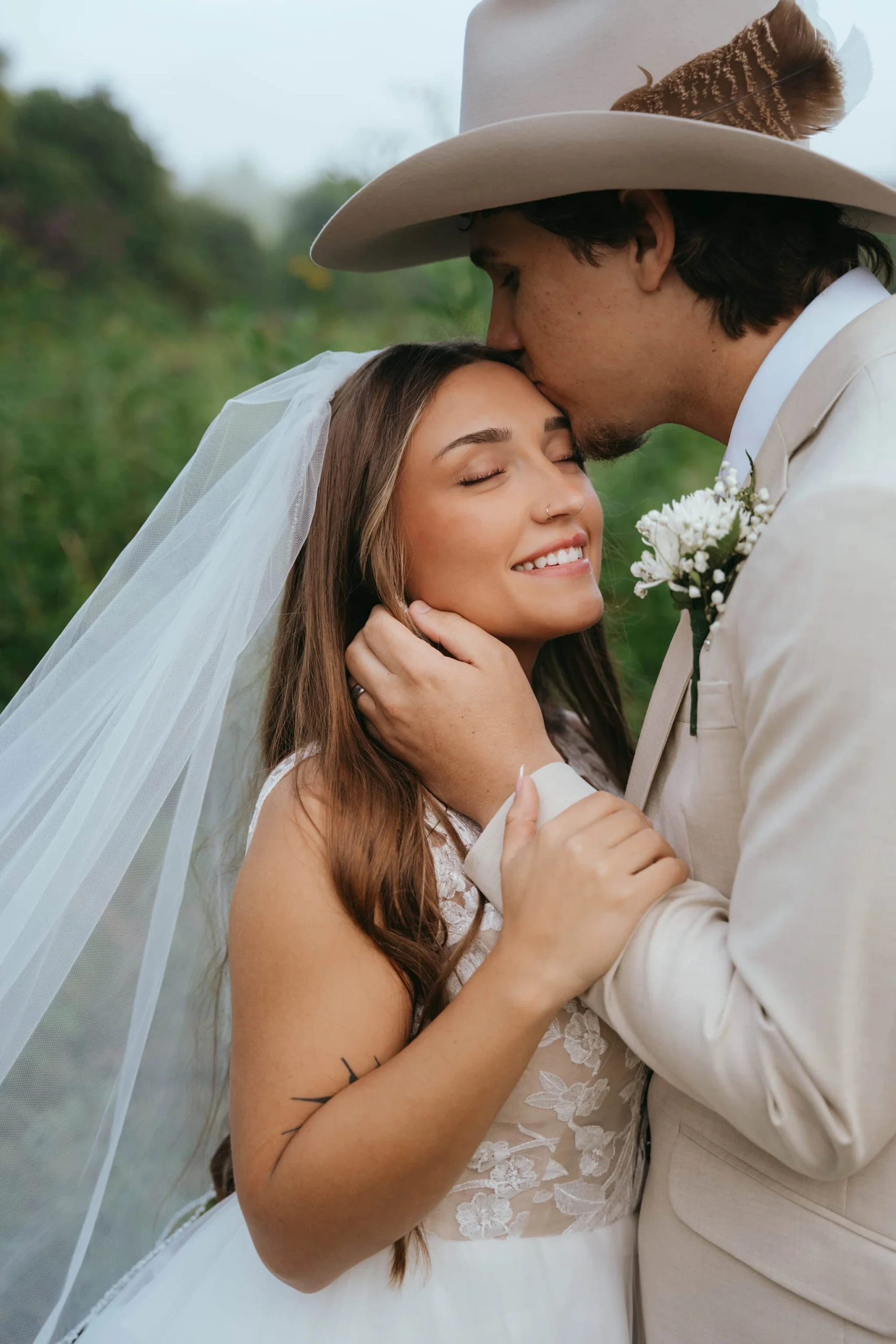 Bridal portrait at Cades cove