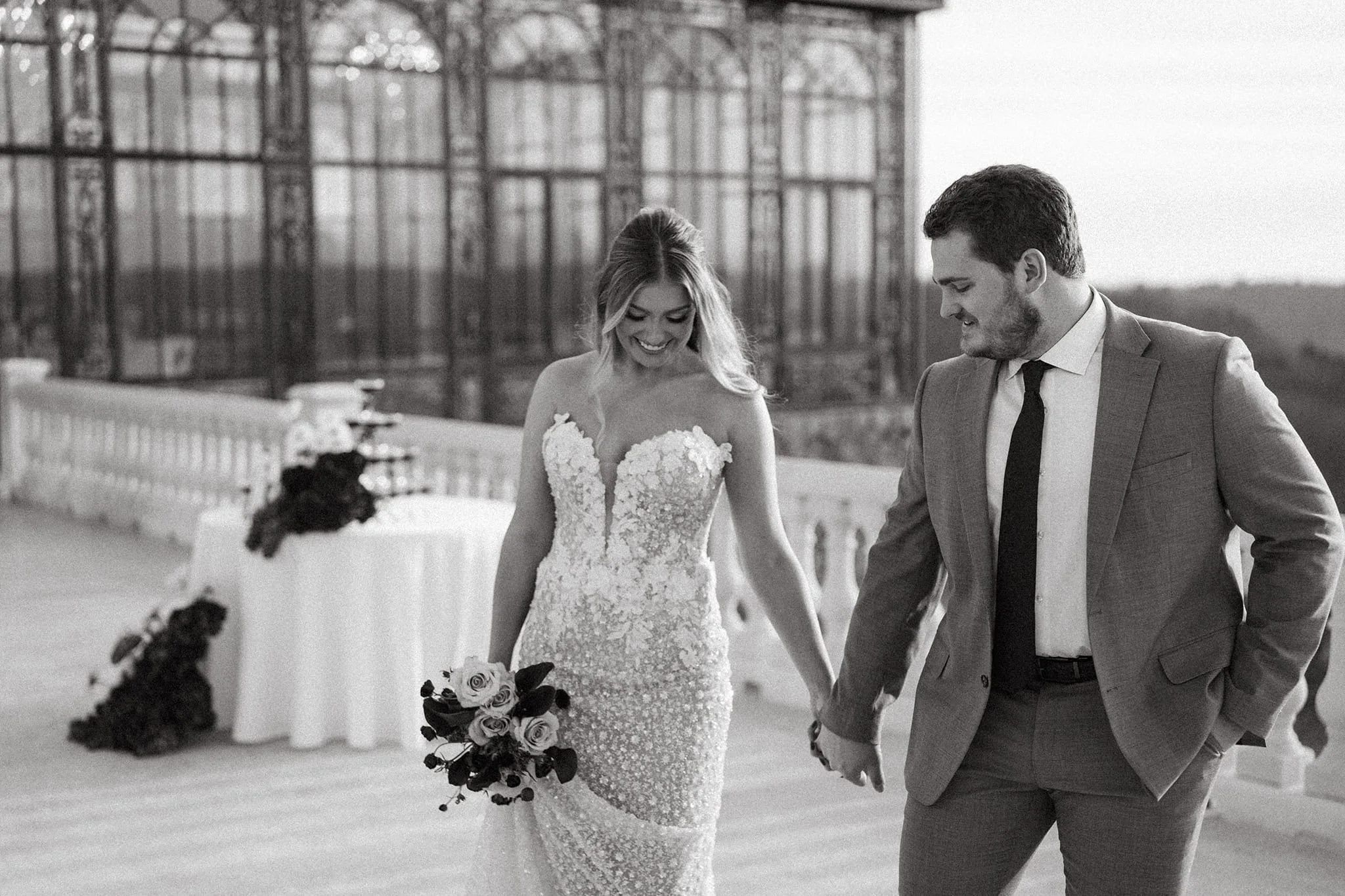 Couple iceboating their marriage at Stone Haven wedding venue in Alabama