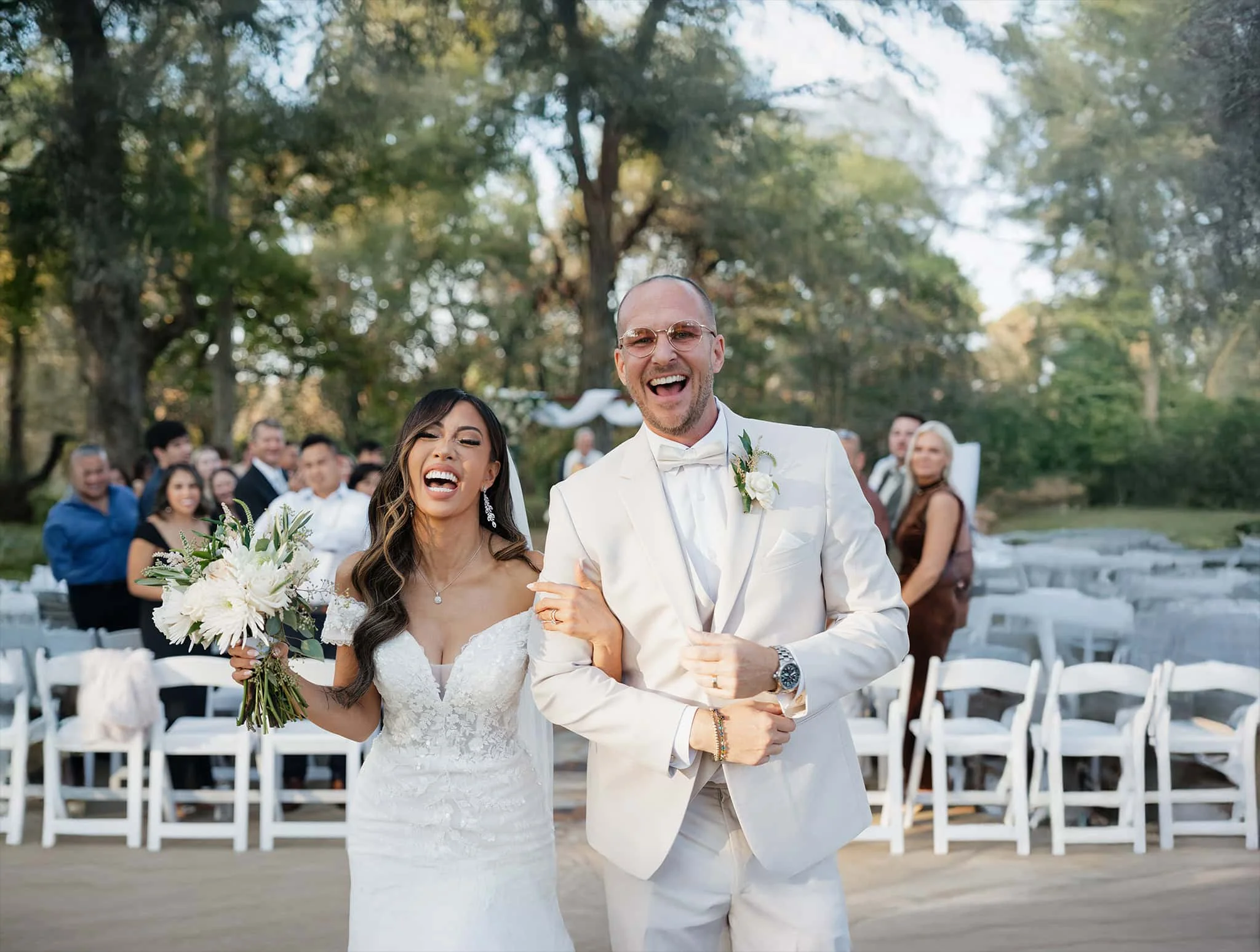 Bride and Groom just got married