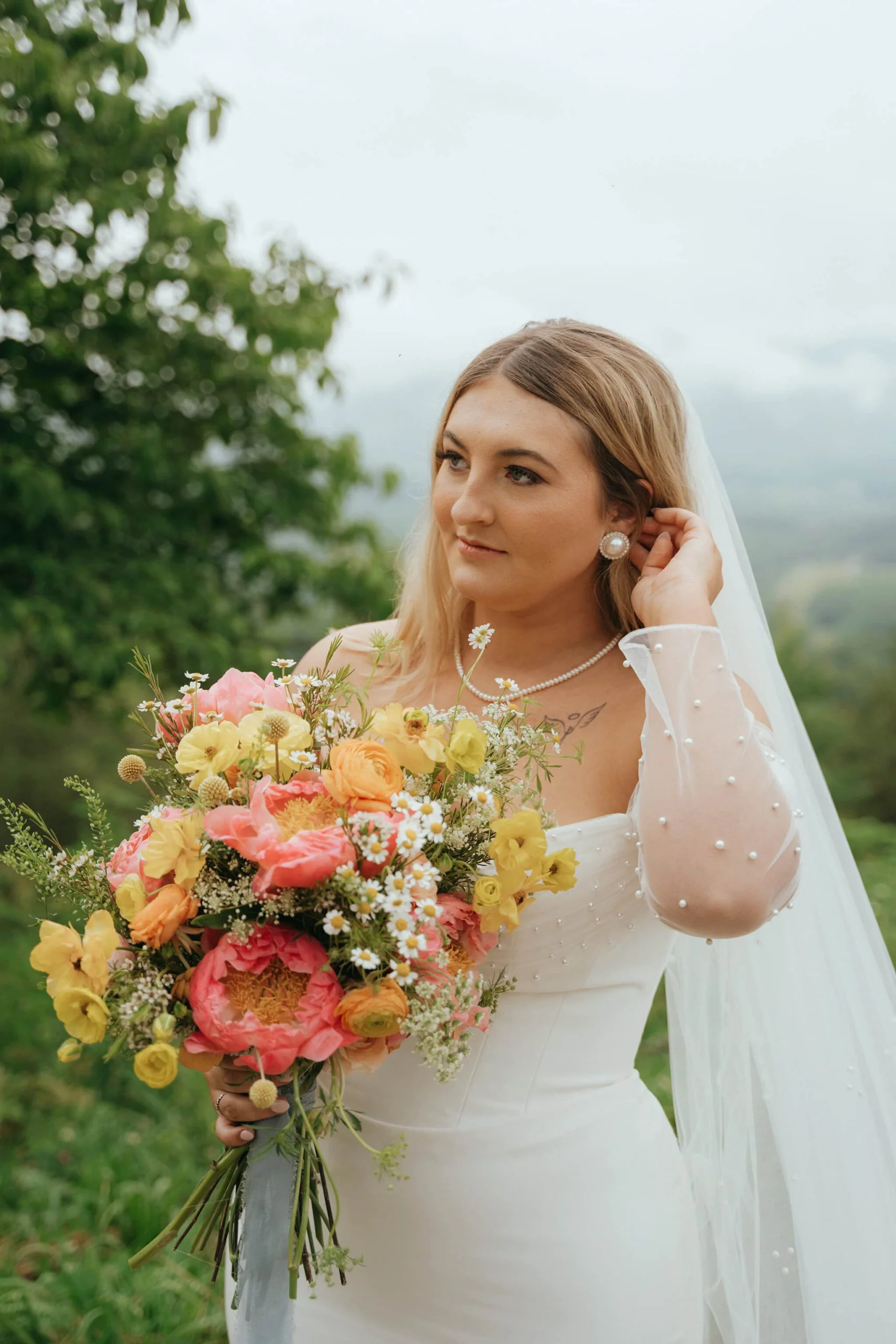 Bridal bouquet Intimate mountain Elopment in Tennessee