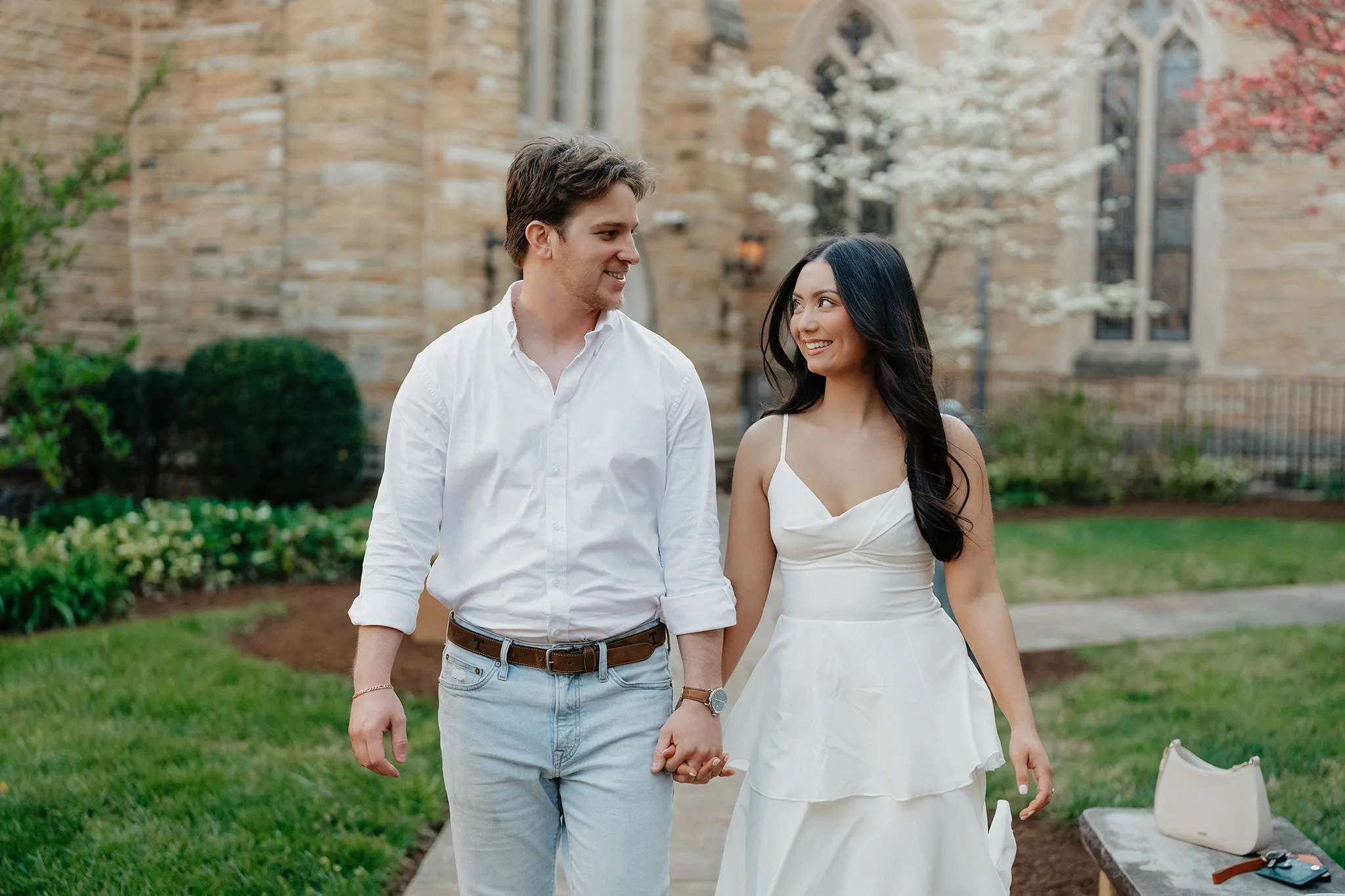 Downtown church engagement session